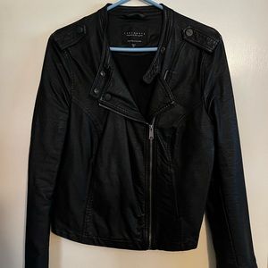 Faux leather jacket size medium womens